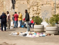 Straatverkopers en bedelaars