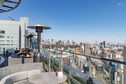 Gratis uitzicht op Shibuya